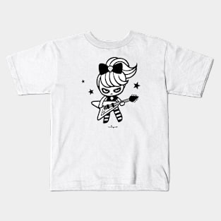 Rock Girl White Kids T-Shirt